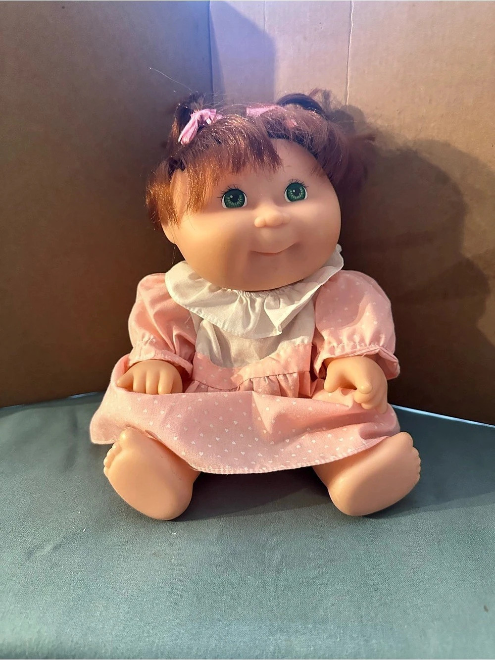 Cabbage Patch Kids Baby Doll Pink Polka Dot Dress